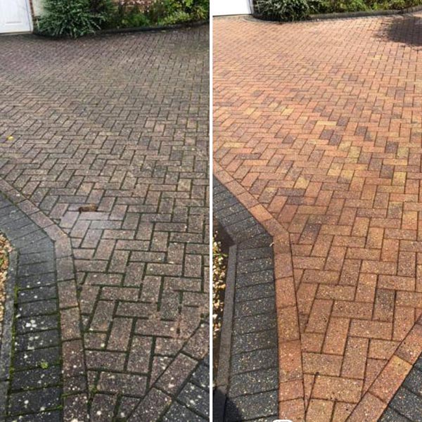 Pressure washing is a great way to restore driveways and patios back to their former glory.
